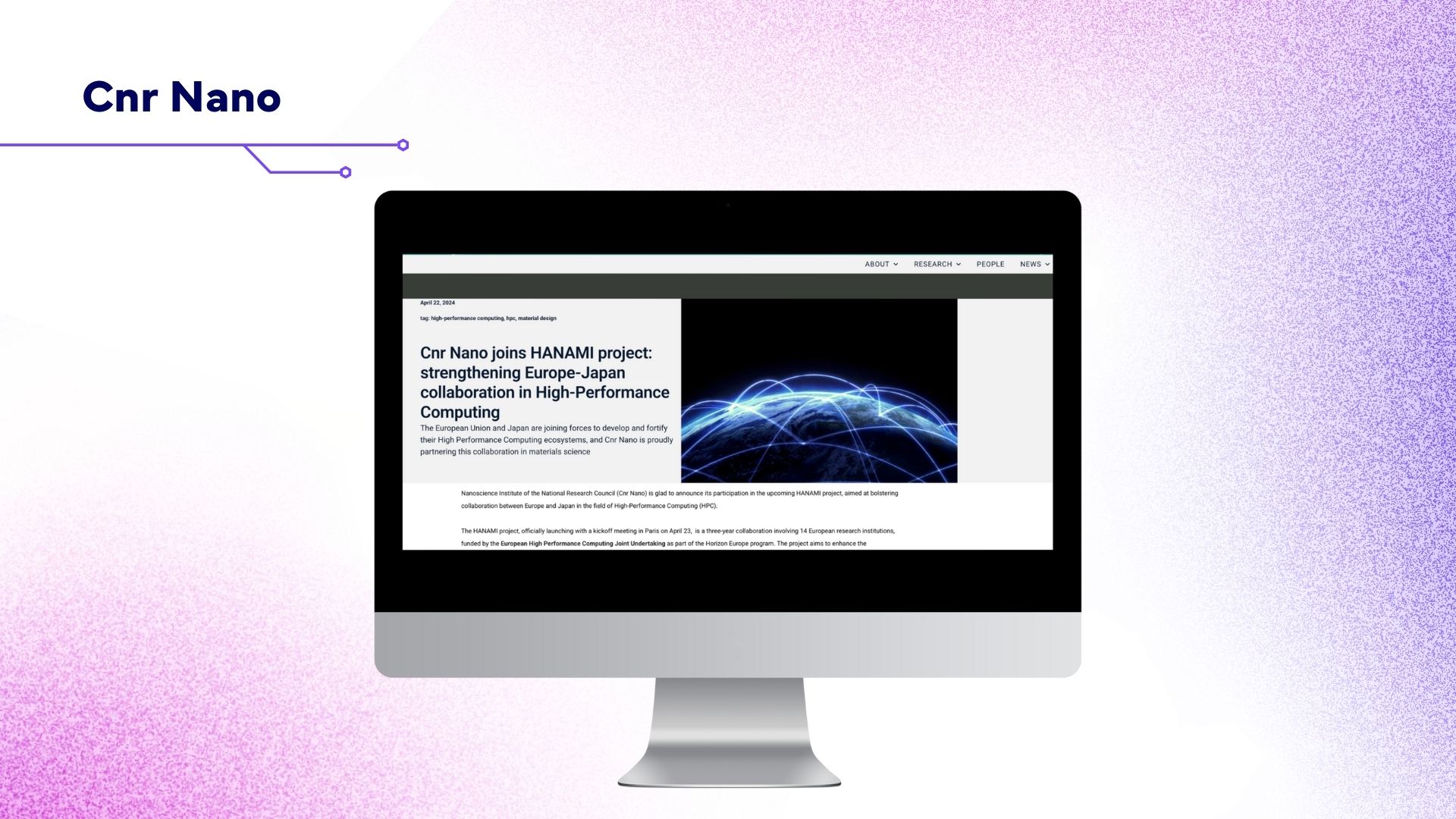 Screen with the Cnr Nano page open.
