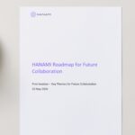 HANAMI's Roadmap for Future Collaboration document next to an orange mug.